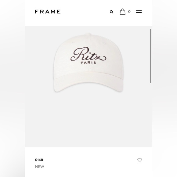 Frame x Ritz Paris cotton hat in Ecru - Picture 8 of 8